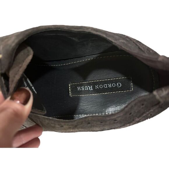 Gordon Rush Gray Suede Concord Wing Tip Business Casual Lace Up Sneaker Size 12 - Picture 9 of 10